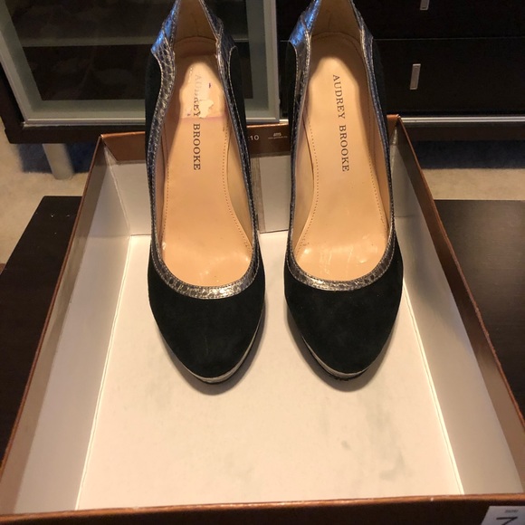 Black suede multi Audrey Brooke heels - Picture 4 of 8